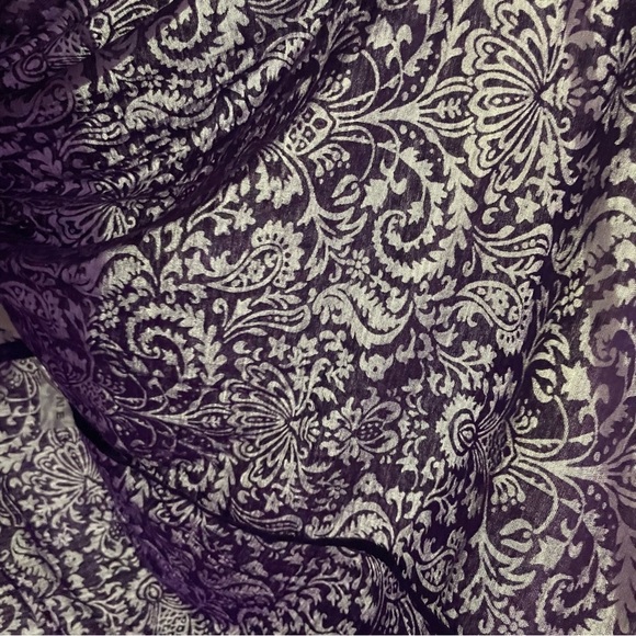 Robin Piccone Purple Hooded Coverup Dress Sleeveless Paisley Print - Picture 8 of 11